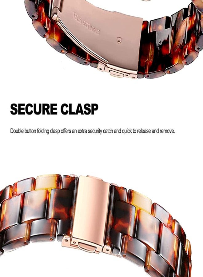 Omter بديل حزام أومتر لساعات آبل 42 مم 41 مم 40 مم 38 مم للنساء والرجال حزام معصم عصري من الراتنج لسلسلة ساعات آي ووتش 11 10 9 8 7 6 SE 5 4 3 2 1 (لون السلحفاة، 42 مم 41 مم 40 مم 38 مم) - Image 5