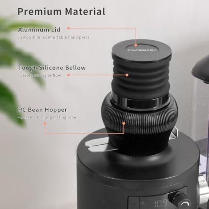CAFEMASY Coffee Grinder Cleaning Tool Accessories Single Dose Hopper Air Bellow with Aluminum Lid Compatible for Mahlkonig X54 Espresso Coffee Grinder - Image 2