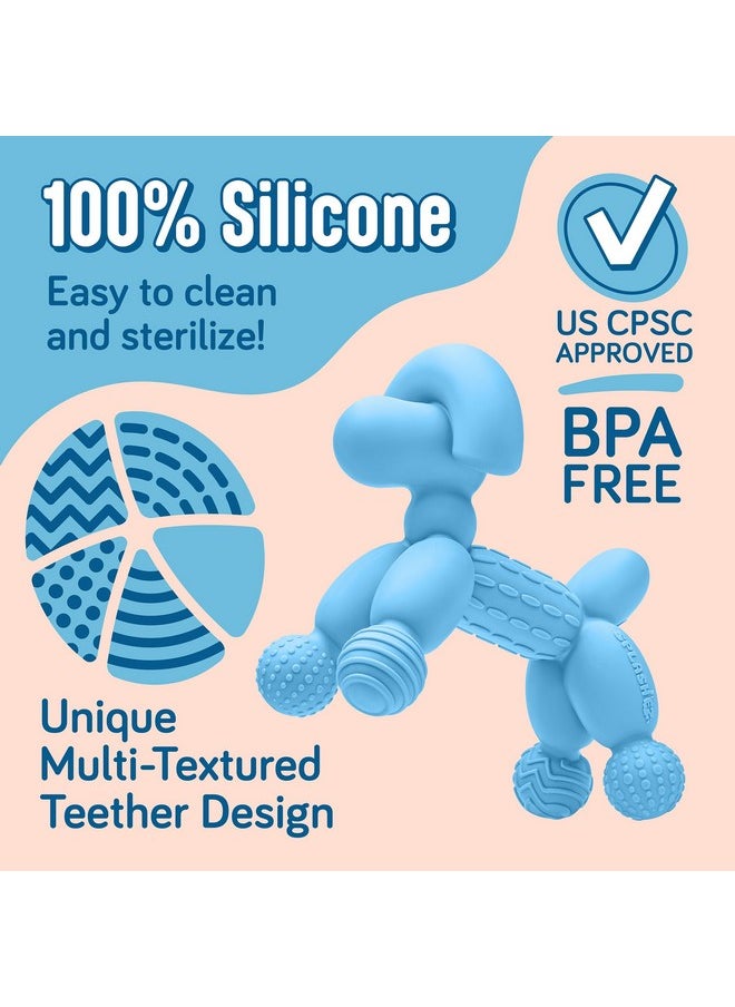 SplashEZ Baby Teether 100% Silicone Baby Teething Toys | Teethers For Babies 3-6 Months, 6-12 Months, Infant, Newborns 0+ Bpa-Free, Certified Safe Teething Pacifier Textures For Baby Teething Relief  - Image 3