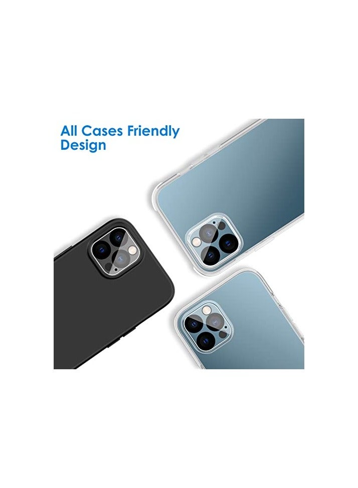 جي تيك واقي عدسة الكاميرا JETech لهاتف iPhone 12 Pro مقاس 6.1 بوصة، زجاج مقسى 9H، شفاف عالي الدقة، مضاد للخدش، صديق للحافظة، لا يؤثر على اللقطات الليلية، 3 عبوات - Image 2