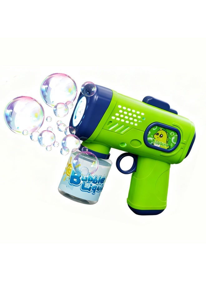 Chanak Electric Bubble Gun For Kids Automatic LED light Bubble Maker Machine With 70 Ml Tank, Blue Bubble Shooter Toy For Outdoor Indoor Play, Fun Bubble Blower For Children (Color as per Availability) - Image 1