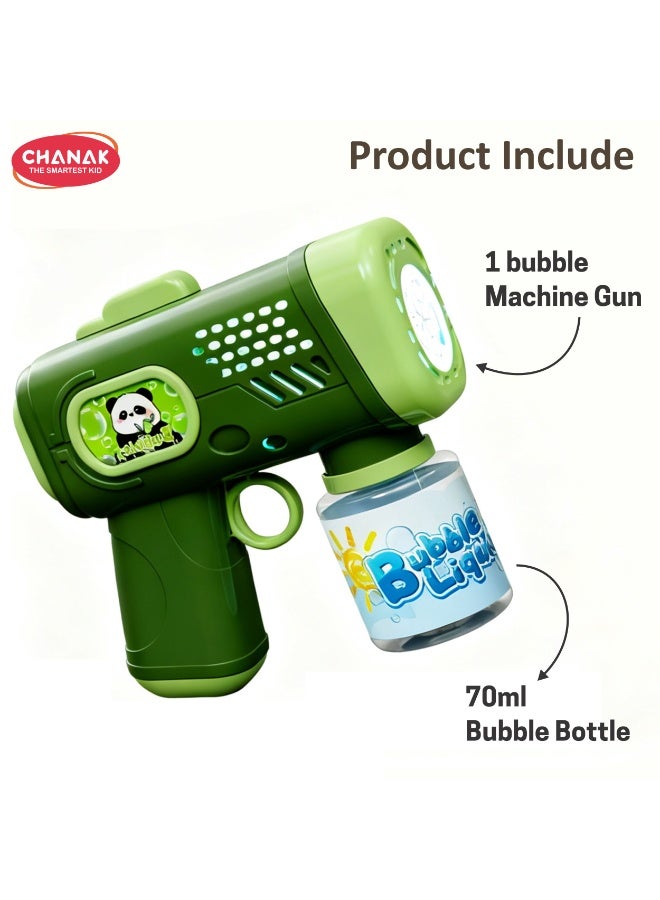 Chanak Electric Bubble Gun For Kids Automatic LED light Bubble Maker Machine With 70 Ml Tank, Blue Bubble Shooter Toy For Outdoor Indoor Play, Fun Bubble Blower For Children (Color as per Availability) - Image 5