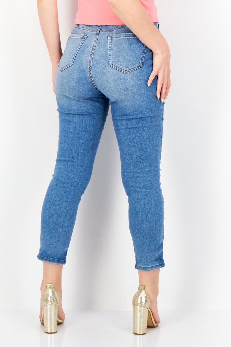 Gloria Vanderbilt Women Skinny Fit Wash Stretchable Jeans, Light Blue - Image 3