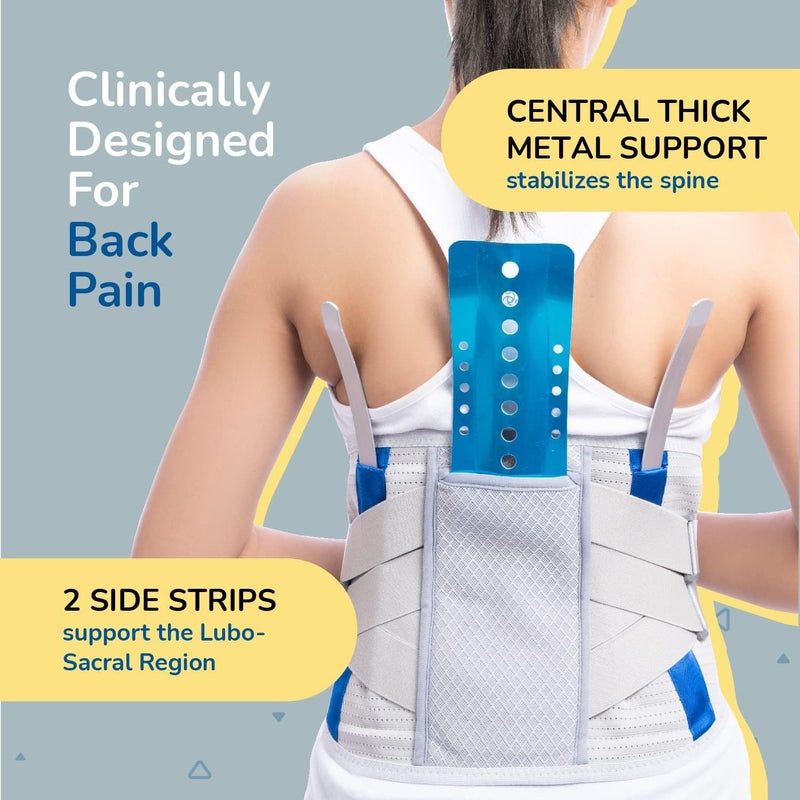 CARESMITH Align Back Pain Relief Belt (Size 1) | Central Thick Metal Brace | 4 Sizes | Back Support for Back Pain Relief Woman & Men | Lumbar Support | Waist | Orthopedic - Image 3