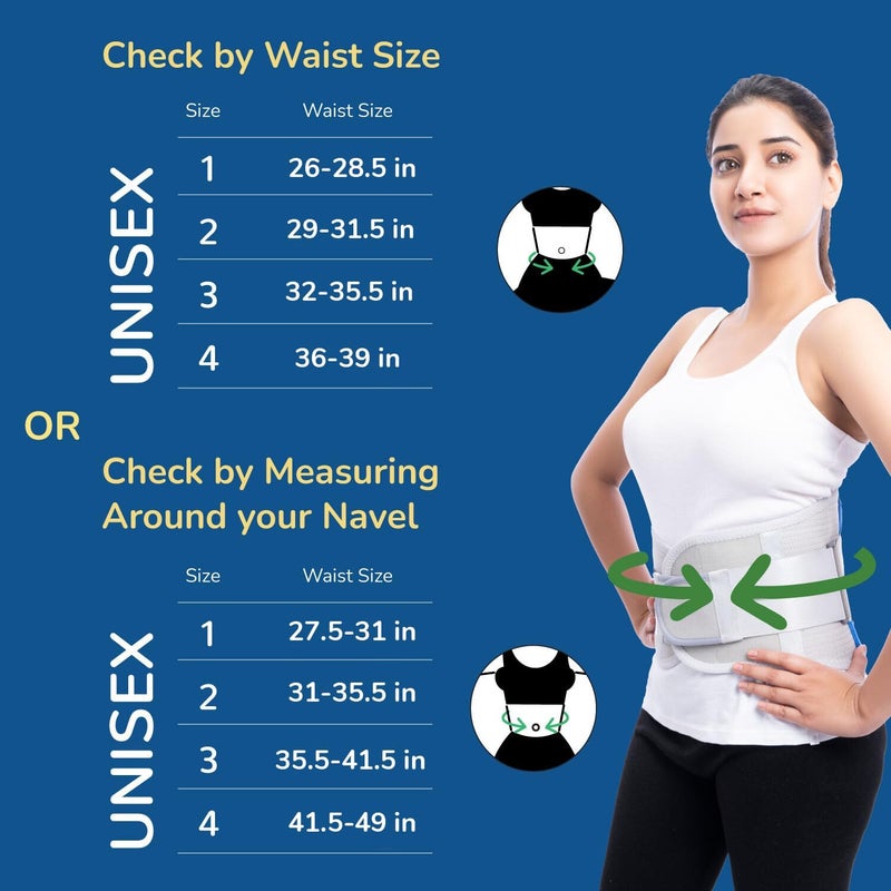 CARESMITH Align Back Pain Relief Belt (Size 1) | Central Thick Metal Brace | 4 Sizes | Back Support for Back Pain Relief Woman & Men | Lumbar Support | Waist | Orthopedic - Image 2
