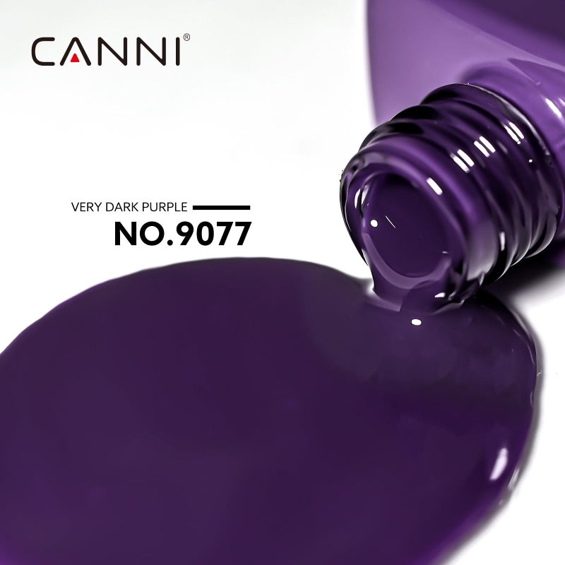 CANNI Dark Purple Gel Nail Polish, 1Pcs Purple Gel Polish Lavender Color High Gloss Soak Off U V Nail Manicure Salon DIY - Image 2