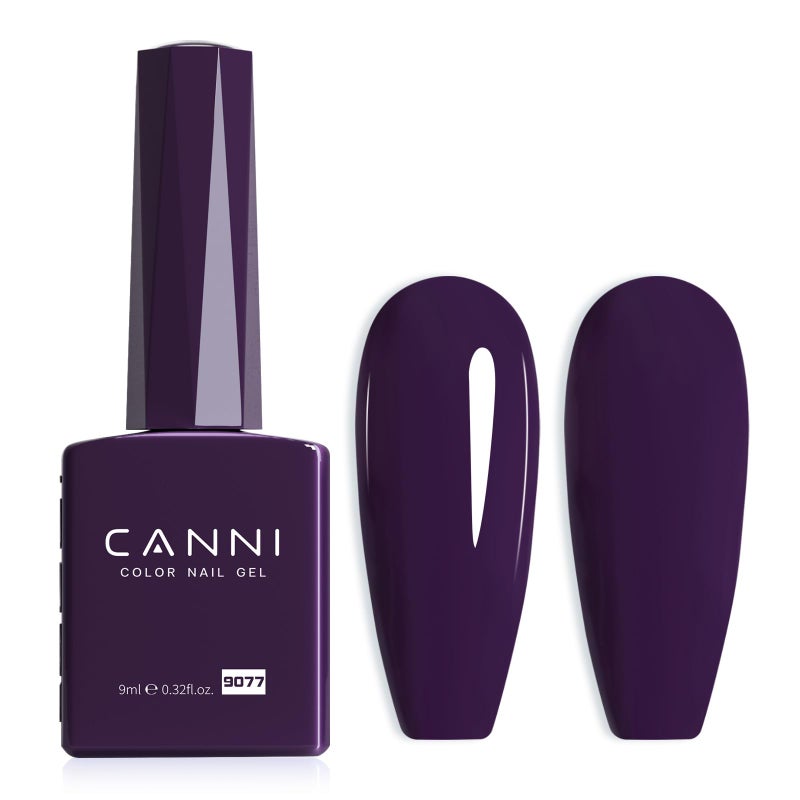 CANNI Dark Purple Gel Nail Polish, 1Pcs Purple Gel Polish Lavender Color High Gloss Soak Off U V Nail Manicure Salon DIY - Image 1