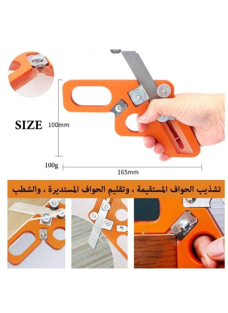 Edge trimmer Multifunctional scraper wood trimmer Edge Banding Trimmer Veneer Edge Trimmer Chamferring Tail Trimmer Manual Trimming Woodworking Tool