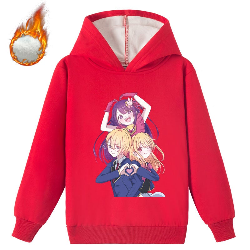 E-Commerce Children'S Clothing My Children'S Casual Fashion Fleece-Lined Hoodie Sweater K643 - Image 4