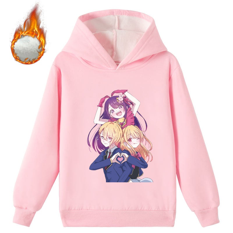 E-Commerce Children'S Clothing My Children'S Casual Fashion Fleece-Lined Hoodie Sweater K643 - Image 5