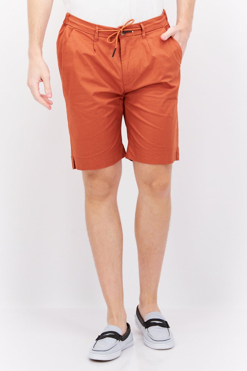 Sorbino Men Solid Basic Shorts, Rust - Image 1