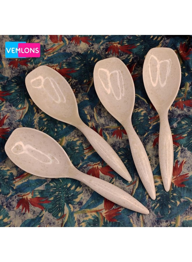 Vemlons Serving Spoon Long Handled Serving Spoon, Melamine Tableware (Set of 4 Piece)(Marble Print) - Image 5