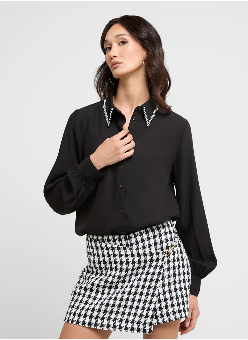 اونلي Button Down Jewellery Shirt