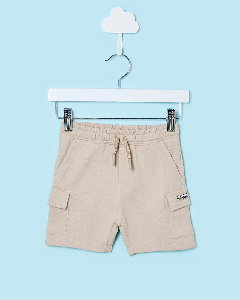 ردتاغ Infant Boys Beige Cargo Active Shorts