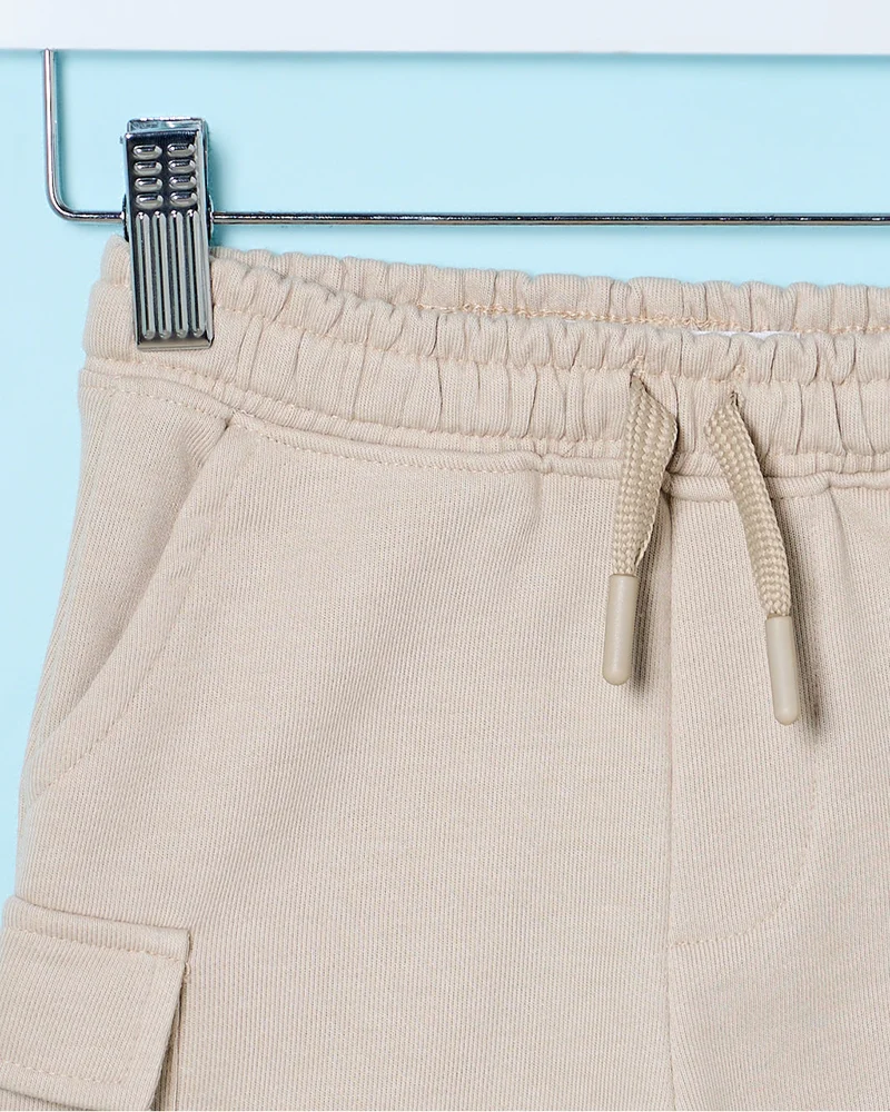 ردتاغ Infant Boys Beige Cargo Active Shorts