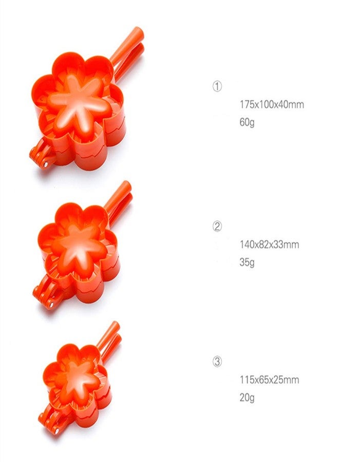 VolksRose Ravioli Maker Set, VolksRose 3 Pack Plastic Pierogi Dumpling Maker Wrapper Pastry Dough Press Pie Empanada Press Mould Pastry Crimpers, Pelmeni Dumplings Kitchen Cooking DIY Tool, Flower Shape, S M L - Image 5