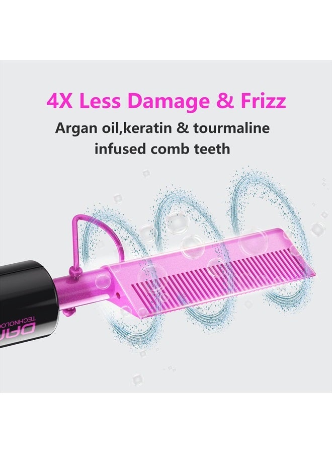 DAN Technology Dual Voltage Ceramic Pressing Comb - 450°F Fast Heating Mini Straightener for Lace Front Wigs and Black Women's Hair - Image 3