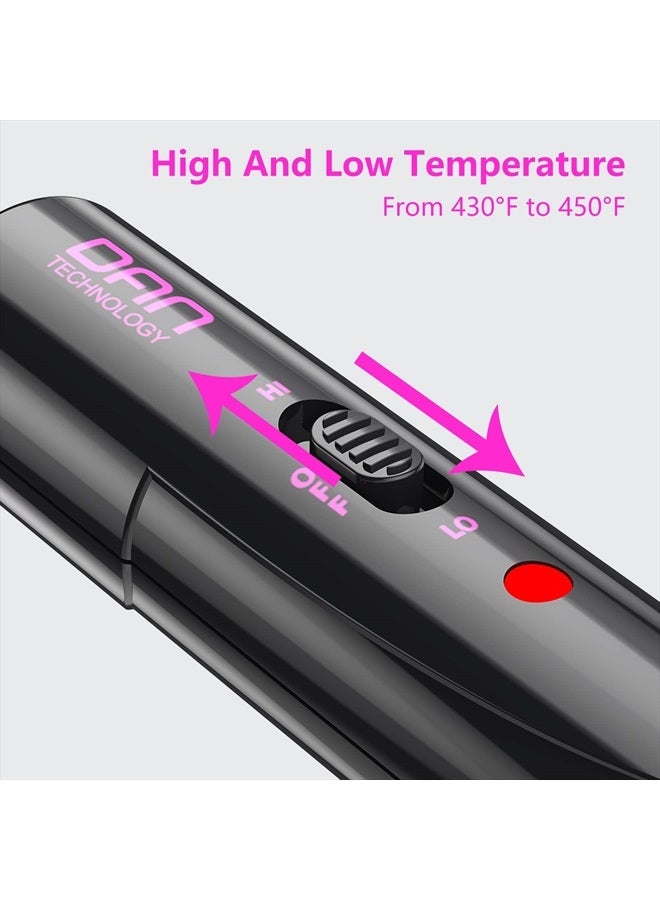 DAN Technology Dual Voltage Ceramic Pressing Comb - 450°F Fast Heating Mini Straightener for Lace Front Wigs and Black Women's Hair - Image 5