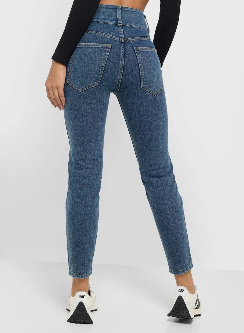 Ginger  High Rise Acidwash Skinny Jeans for Women | Best Price UAE