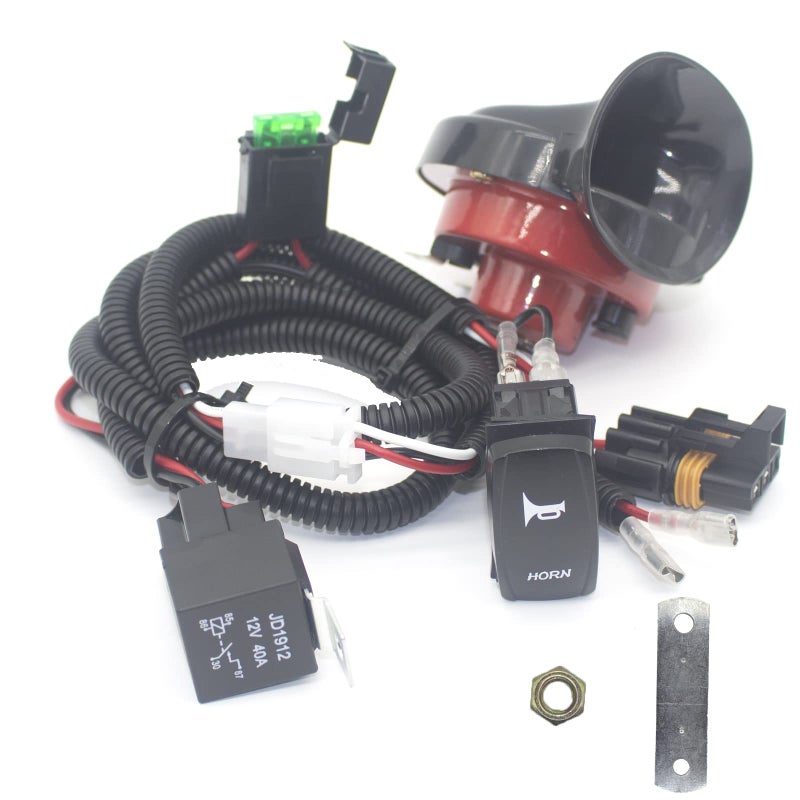 Generic Universal UTV Horn Kit for RZR 12V Horn With Button Rocker Switch Compatible with Polaris RZR XP 1000, Ranger, Honda Pioneer Talon, Can Am Maverick X3, Yamaha Rhino, Arctic Cat Wildcat, Teryx 4  - Image 2