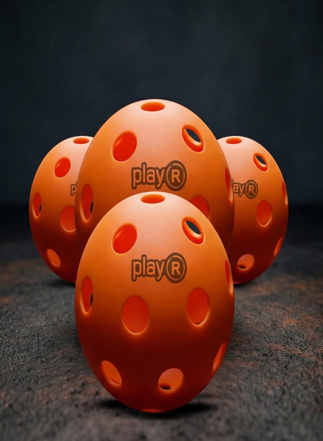 playR Indoor Pickleball Ball 72mm - TPE Injection Molded 26 Holes Pickle Balls, Dual Construction, Lightweight, Stable Flight, Consistent Bounce, Durable Precision, Power-Focused - Pack of 4 - Image 2
