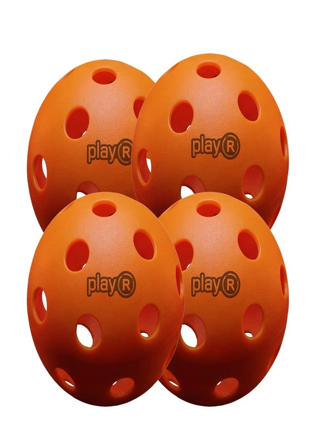 playR Indoor Pickleball Ball 72mm - TPE Injection Molded 26 Holes Pickle Balls, Dual Construction, Lightweight, Stable Flight, Consistent Bounce, Durable Precision, Power-Focused - Pack of 4 - Image 1