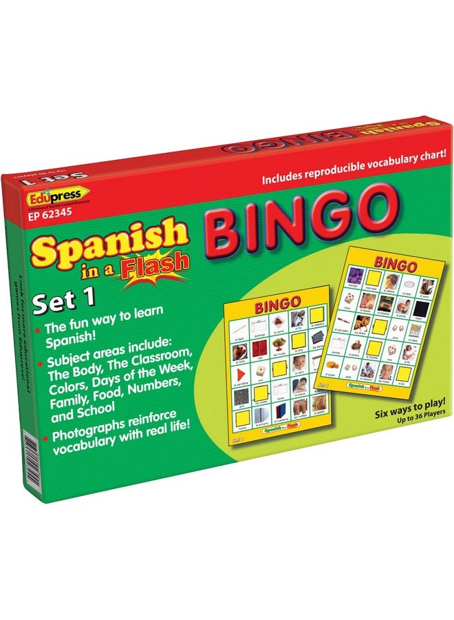 إدوبريس مجموعة ألعاب البنغو الإسبانية السريعة من Edupress، المجموعة 1 (EP62345) - Image 1