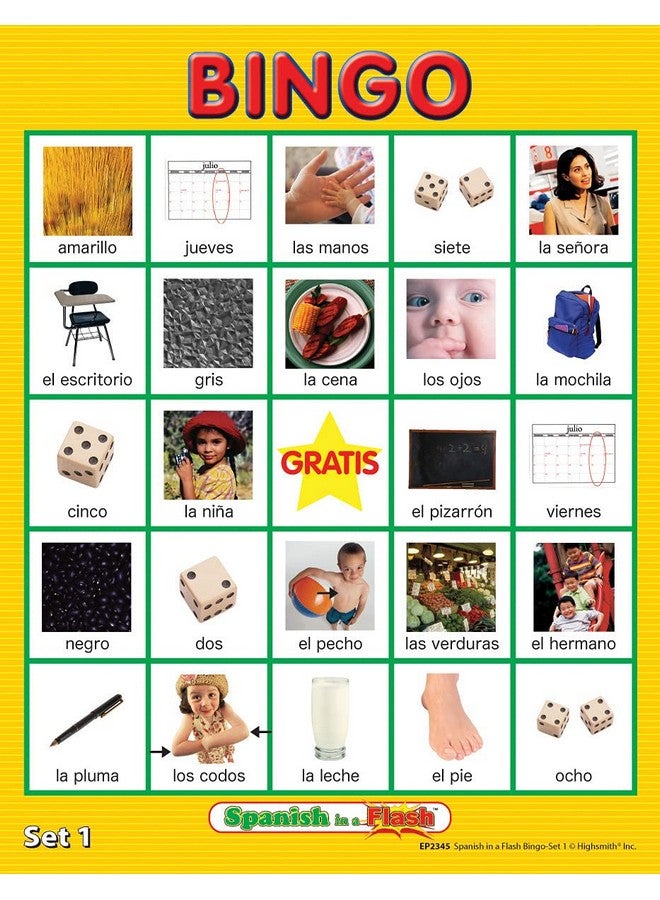 إدوبريس مجموعة ألعاب البنغو الإسبانية السريعة من Edupress، المجموعة 1 (EP62345) - Image 3