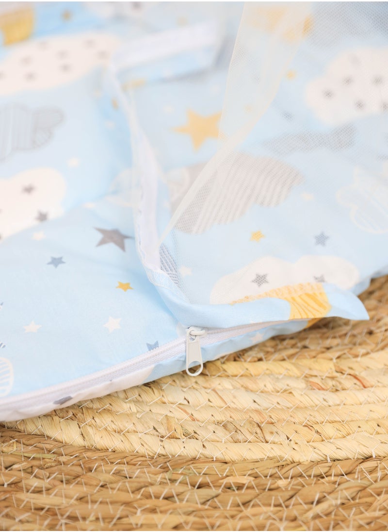 FUN MOMENT - Ultra soft and breathable newborn sponge foldable mosquito net mattress with various designs - Image 1