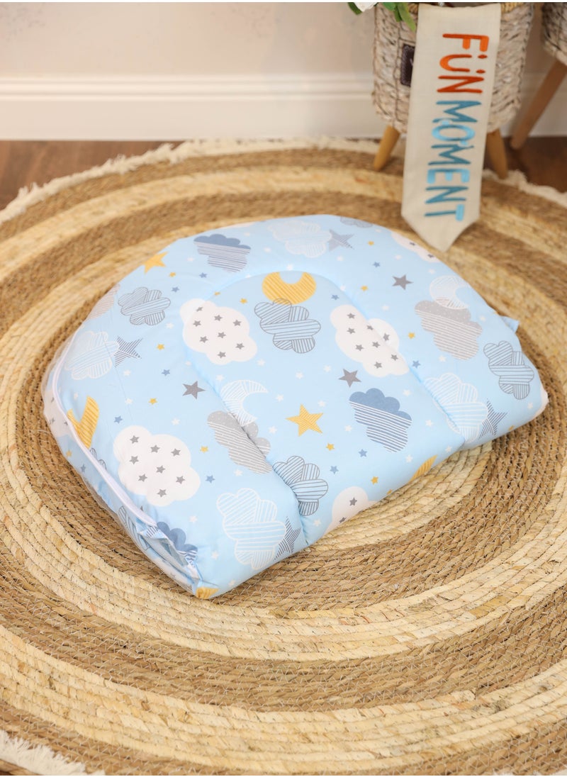 FUN MOMENT - Ultra soft and breathable newborn sponge foldable mosquito net mattress with various designs - Image 1