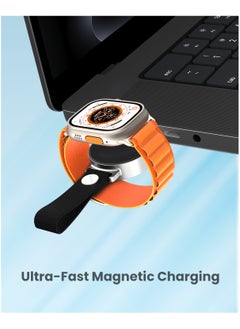 Moxedo Moxedo Portable Watch Charger Wireless Magnetic Charger USB-C Connector with Braided Lanyard Compatible with iWatch Series 10/9/8/7/6/5/4/3/2/SE/Ultra Series  - Image 2