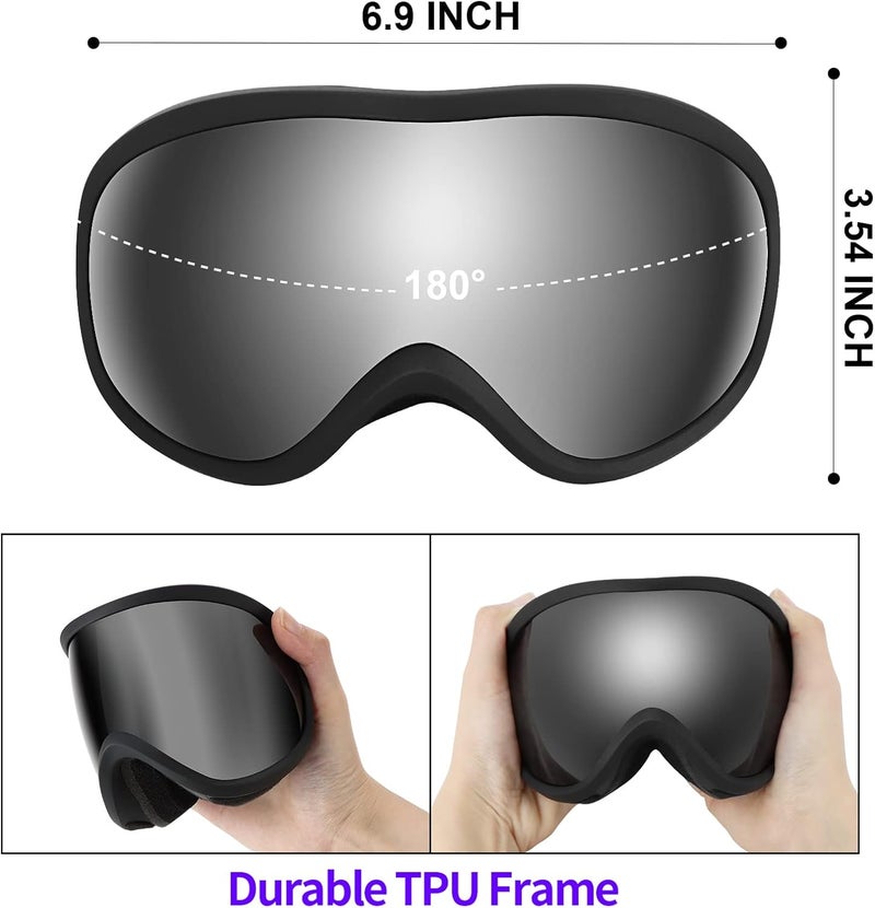 Supertrip Snow Ski Goggles Anti-Fog 100% UV Protection Snowboard Skiing Goggles - Image 3
