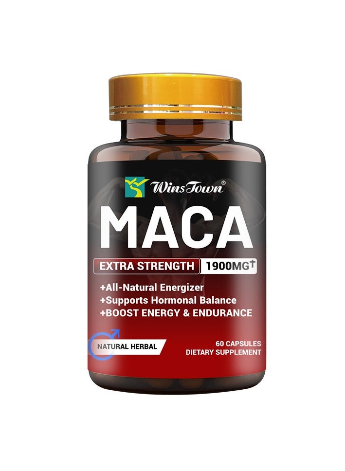 Wins Town MACA Extra Strength Capsules,100% Pure Non-GMO Supports Reproductive Health Natural Energizer - Image 5