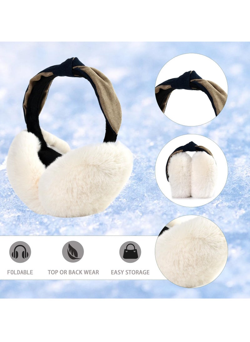SYOSI Earmuffs for Women, Warm Ear Muffs, Winter Foldable Faux Fur Ear Warmers, Soft and Cozy Ladies' Ear Covers - Image 5