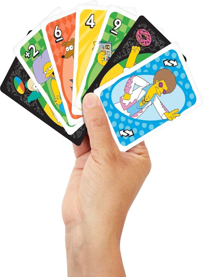 Mattel Games UNO The Simpsons Card Game for Kid, Adult & Family Nights, Parties, Travel & Camping, Toy Collectible Inspired by The Series - Image 2