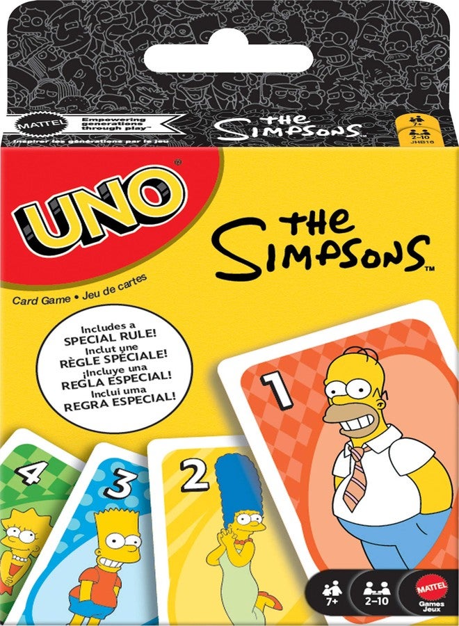 Mattel Games UNO The Simpsons Card Game for Kid, Adult & Family Nights, Parties, Travel & Camping, Toy Collectible Inspired by The Series - Image 1