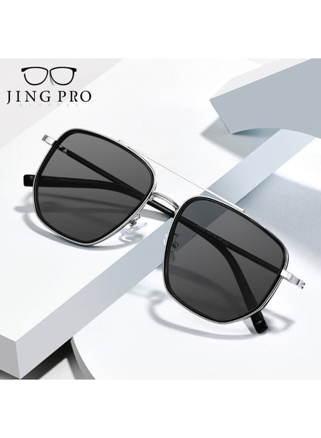 Mirror State Jingbang Photochromic Anti-blue Light Gl For Men And Women With Prescription For Myopia, K0002 Black Non-prescription Anti-blue Light Photochromic Lenses - Image 2