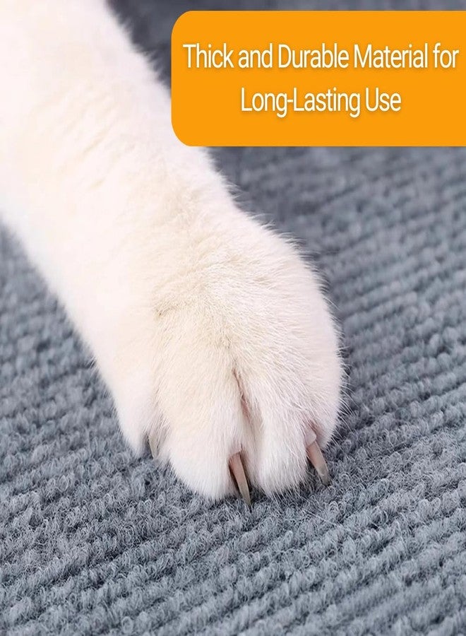 SAVUK Cat Scratching Mat for Couch Furniture Protective Cover Anti-Fall Climbing Claw Corner Wall Mat Self-Adhesive Cuttable Easy to Clean Replacement Carpet Rug (Grey, 15.8" x 78.7") - Image 4