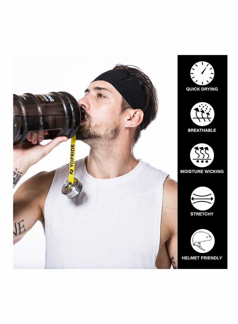 Loquat 3Pcs Sweat Absorbent Sports Headband Elastic Non slip Headband Suitable For Sports Running Fitness Basketball Tennis And Yoga - Image 4