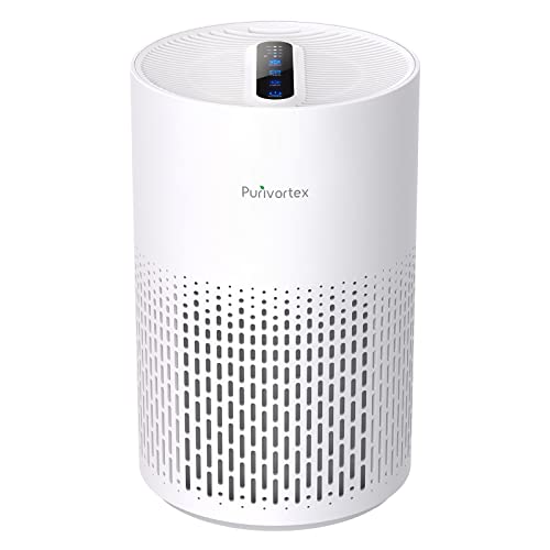 Purivortex Air Purifiers for Home, Quiet HEPA Air Filter for Pollen, Smoke, Dust, Pet Dander, Odor, Hair, Covers Up to 880 Sq Ft, AC400 White - Image 5