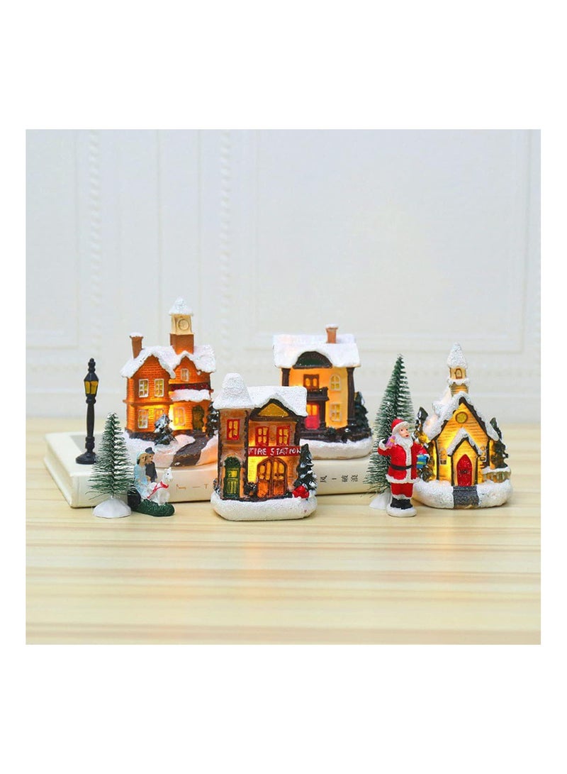 GGOOT Christmas House Christmas DIY Village Luminous Hut Christmas Ornaments Small House Igloo Resin Decoration - Image 3