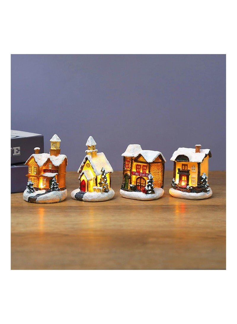 GGOOT Christmas House Christmas DIY Village Luminous Hut Christmas Ornaments Small House Igloo Resin Decoration - Image 5