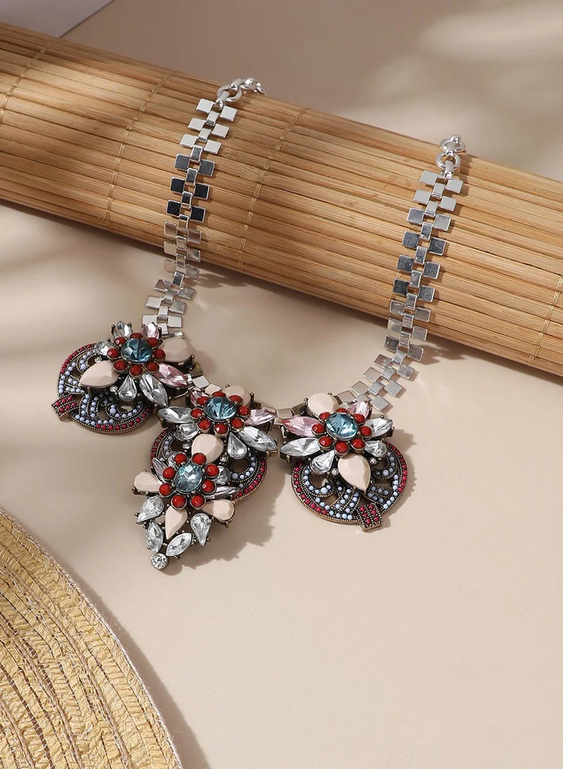 SOHI Designer Statement Stone Artificial Necklace Jewellery