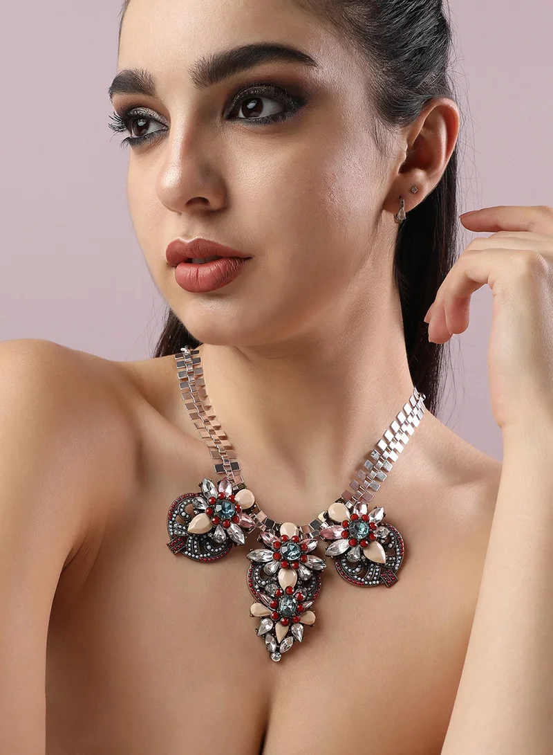 SOHI Designer Statement Stone Artificial Necklace Jewellery