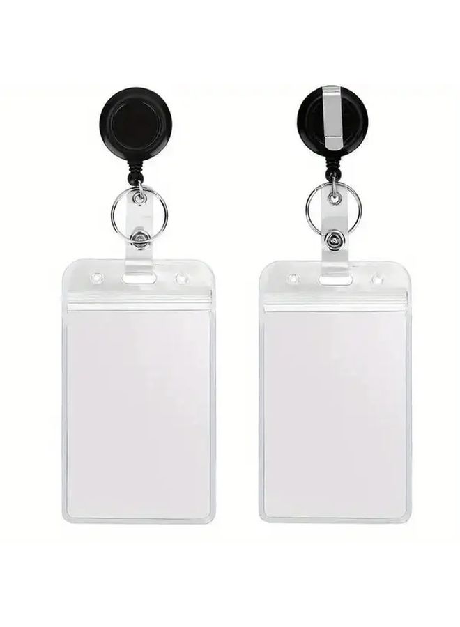Retractable Card Holder Name Badge With Lanyard For Students Work Credit Bus Case Color No 2 - Image 4