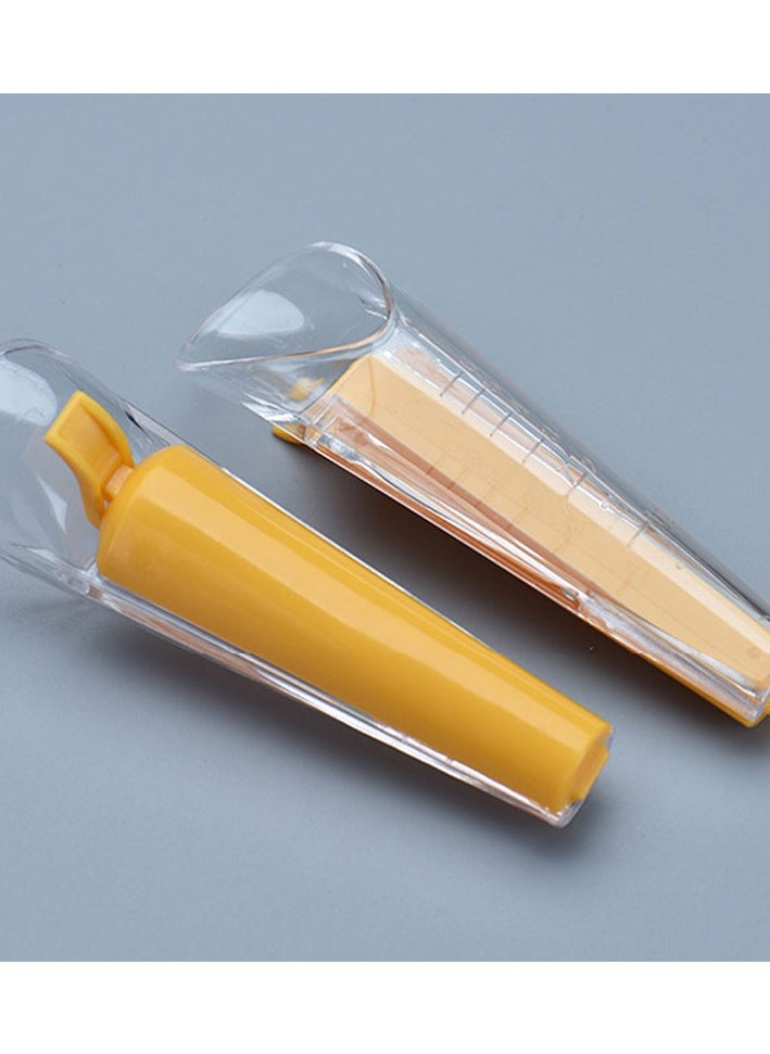 Bag Sealing Clips with Measuring Cup – Convenient and Reusable Clips for Sealing Bags with Built-in Measurement Scale for Accurate Portion Control