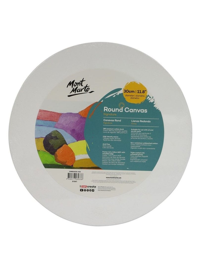 Mont Marte Round Canvas Signature 30cm (11.8in) - Image 1