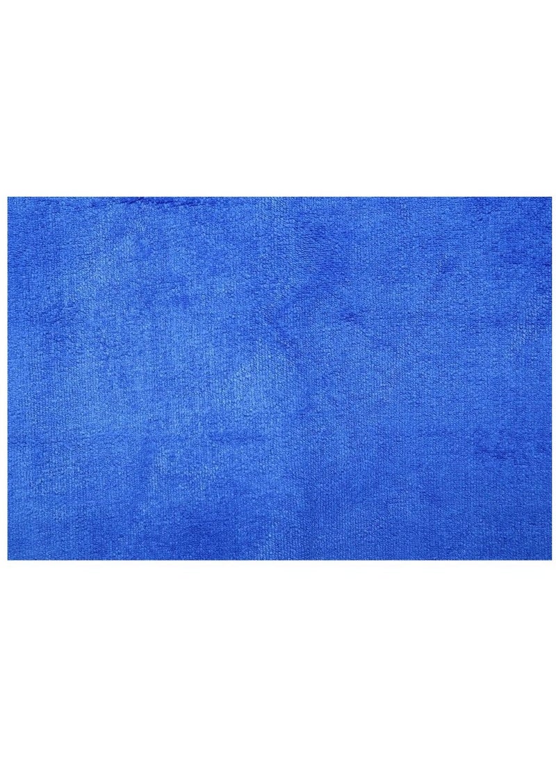 منشفة رياضية سريعة الجفاف مصنوعة من ألياف دقيقة فائقة النعومة، نسيج نانو قوي الامتصاص للماء، خفيفة الوزن وسريعة الجفاف، منشفة سفر رياضية منزلية 50 × 120 سم، زرقاء. - Image 2