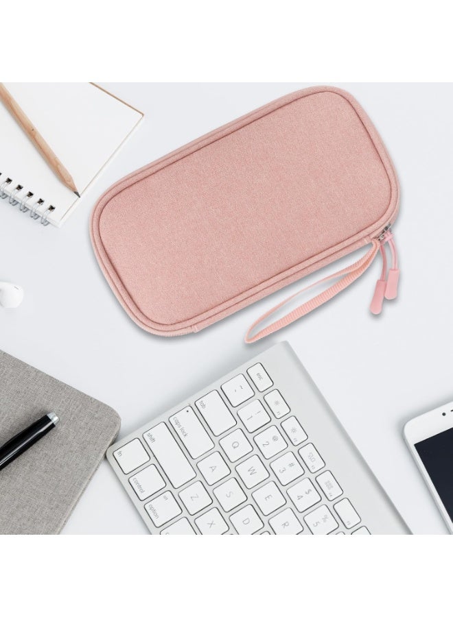 Lacdo USB Flash Drive Case Thumb Drive Holder Case Organizer Portable Electronic Accessories Storage Bag for SanDisk/SamData/Samsung USB Flash Drives Jump Drive Memory Stick, SD Card, Cable,Light Pink - Image 4