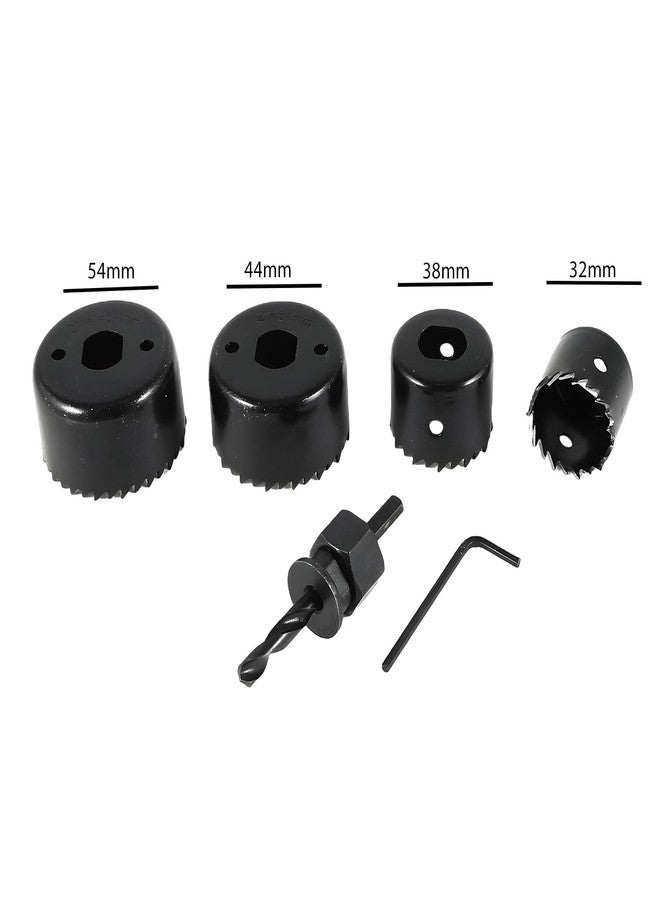 Oblivion 6Pc Hole Saw Drill Bit Set - Circular Cutting Tool 32mm, 38mm, 44mm, 54mm Bi-Metal Heavy-Duty Bits for Wood & Metal, Multi-Size Saws with Quick-Change Power Accessories - Professional Kit. - Image 3